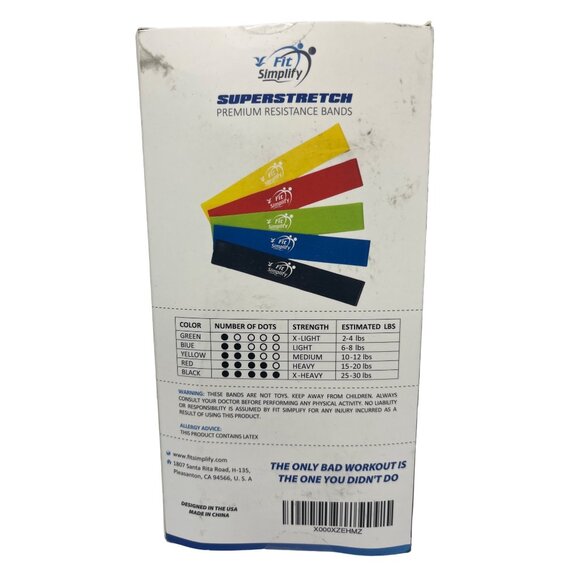 Premium Resistance Bands Set/ 2 Beginner Loop Bands & 3 Advanced Loop Bands 71h - Picture 2 of 4